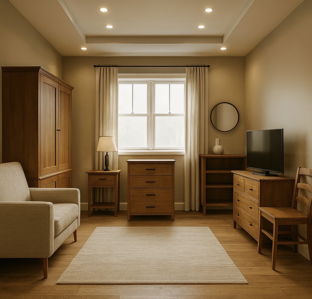 Leere, besenrein übergebene Wohnung nach Entrümpelung