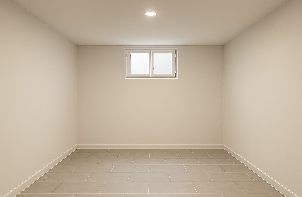 Keller nach Trocknung und Sanierung – Nachher